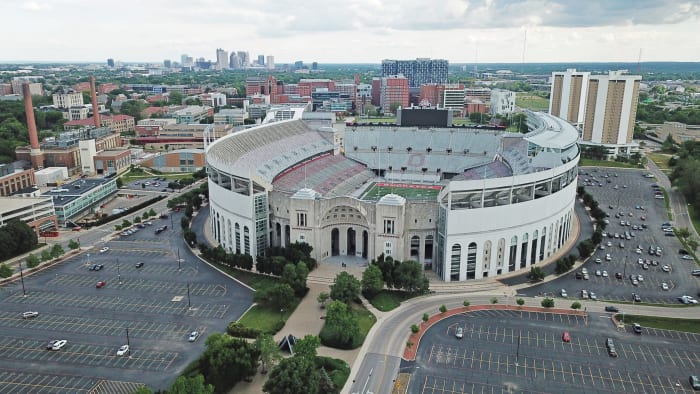 Ohio Stadium overhead view